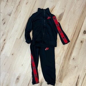 Nike Black Tracksuit with Red Accents